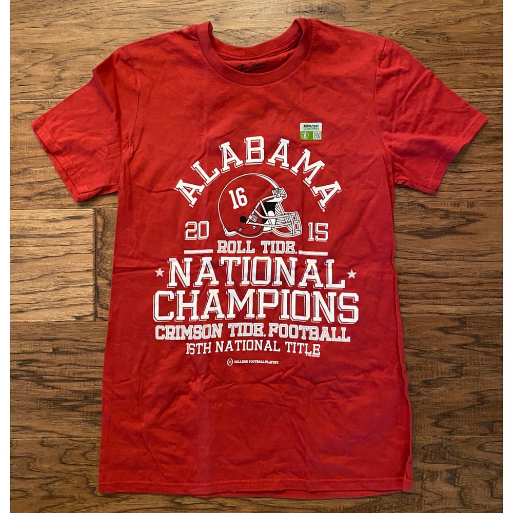 Alabama Crimson Tide 2015 National Champions T-Shirt Red Mens Small The Victory